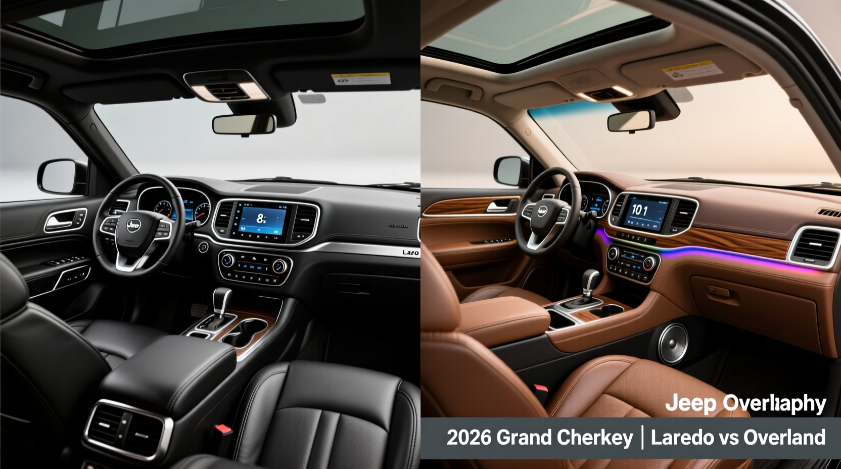 2026 Grand Cherokee Interior: Laredo vs Overland Compared
