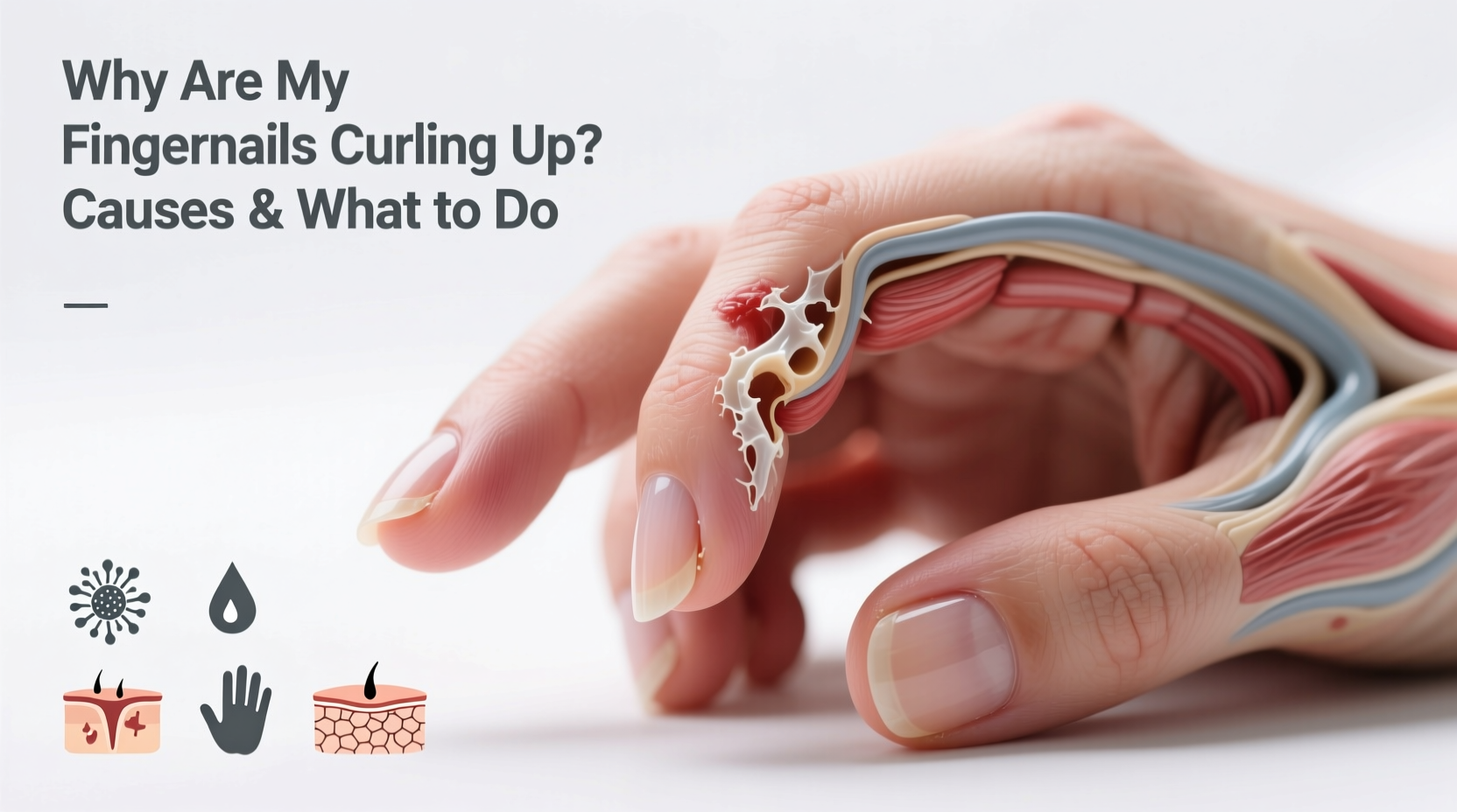 why are my fingernails curling up causes what to do