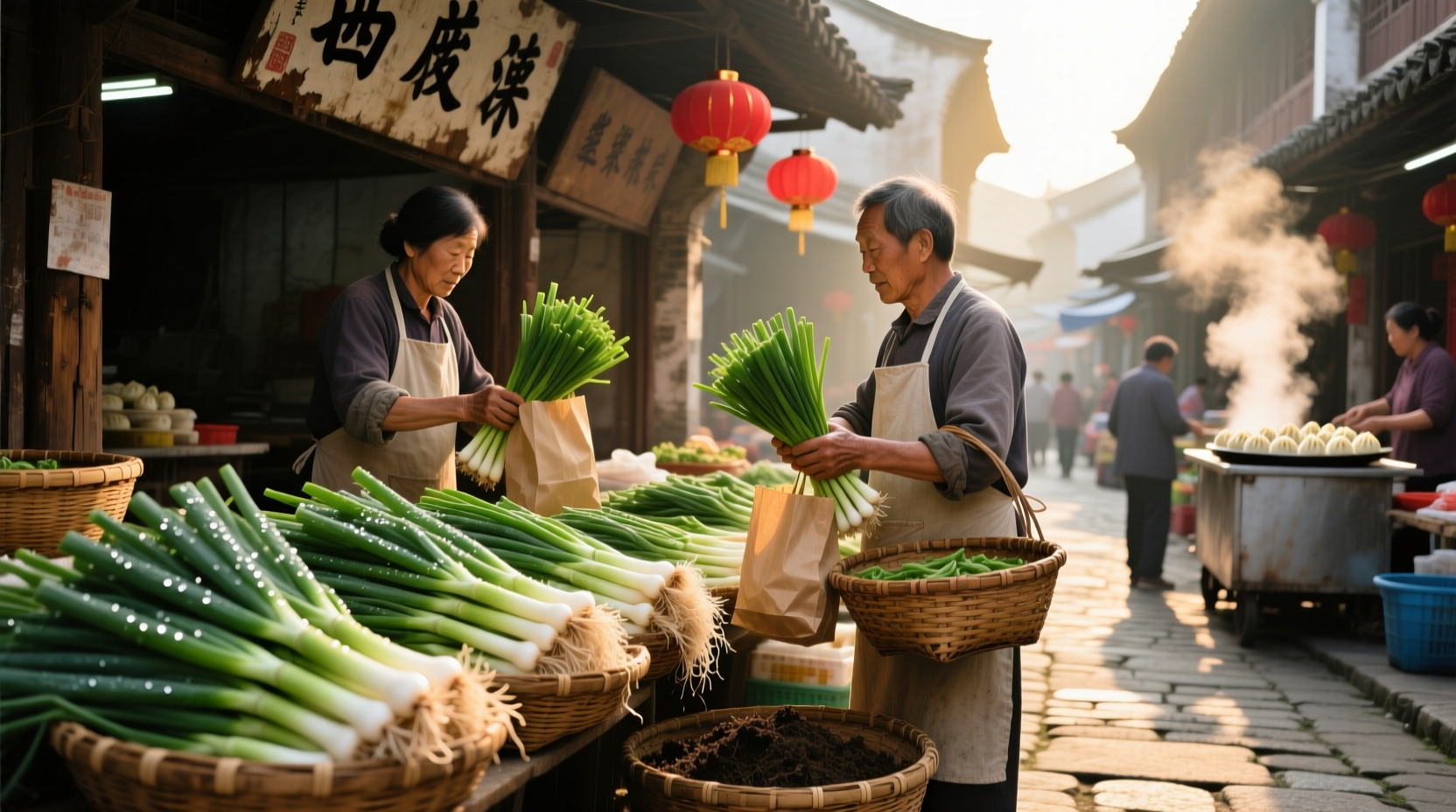 Green Onions in Asian Markets: Selection, Uses & Varieties
