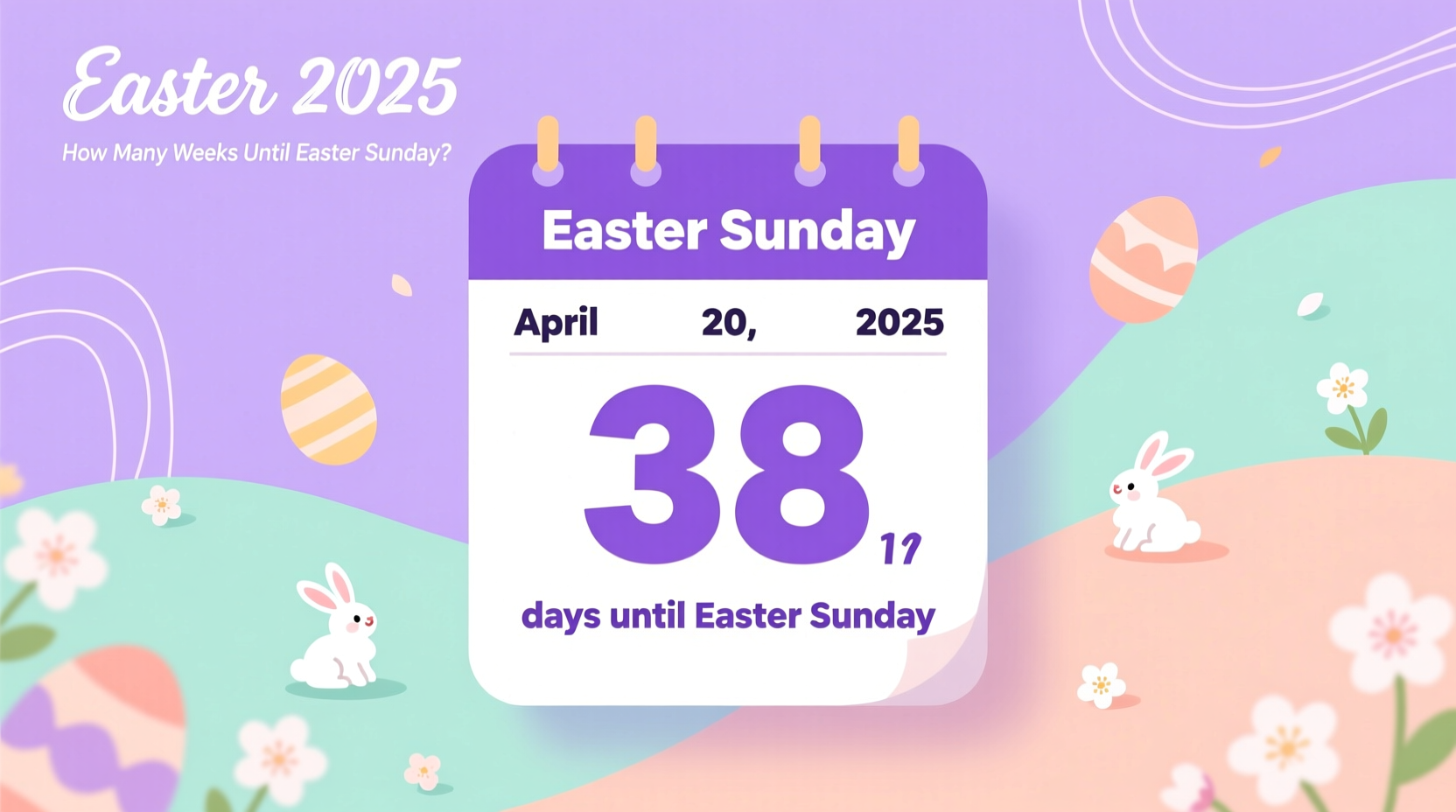 how many weeks till easter 2025