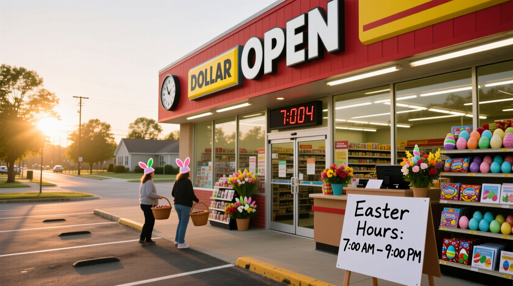 what time does dollar general open on easter