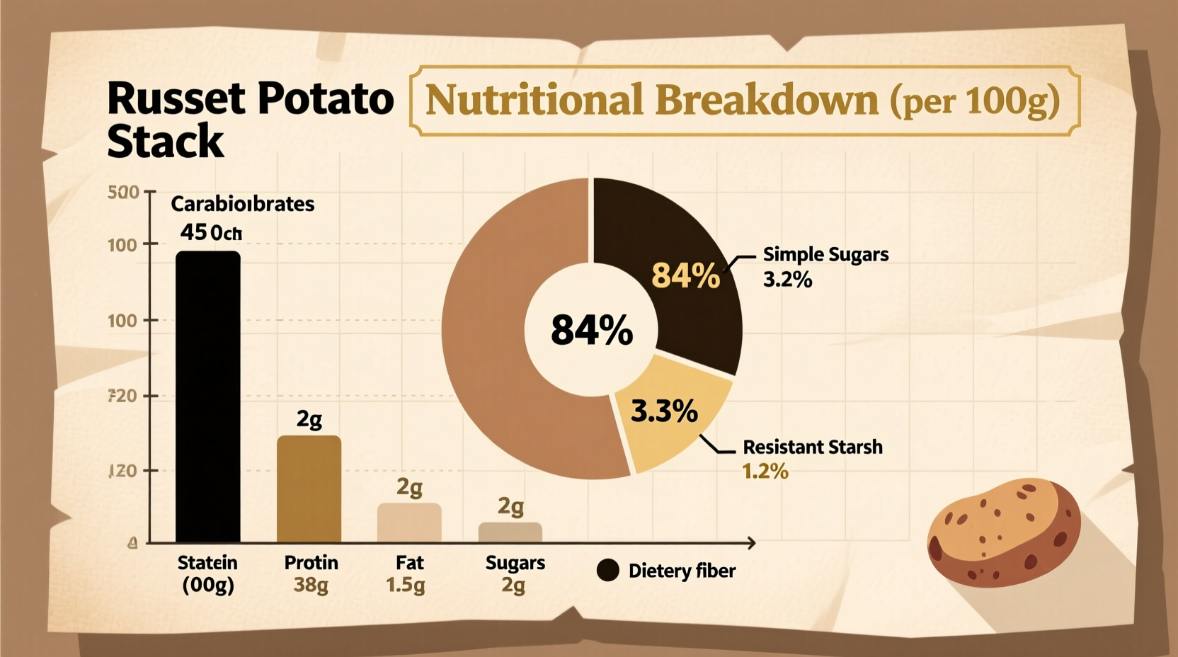 Kohlenhydrate in Russet Kartoffeln: Fakten & Anwendung
