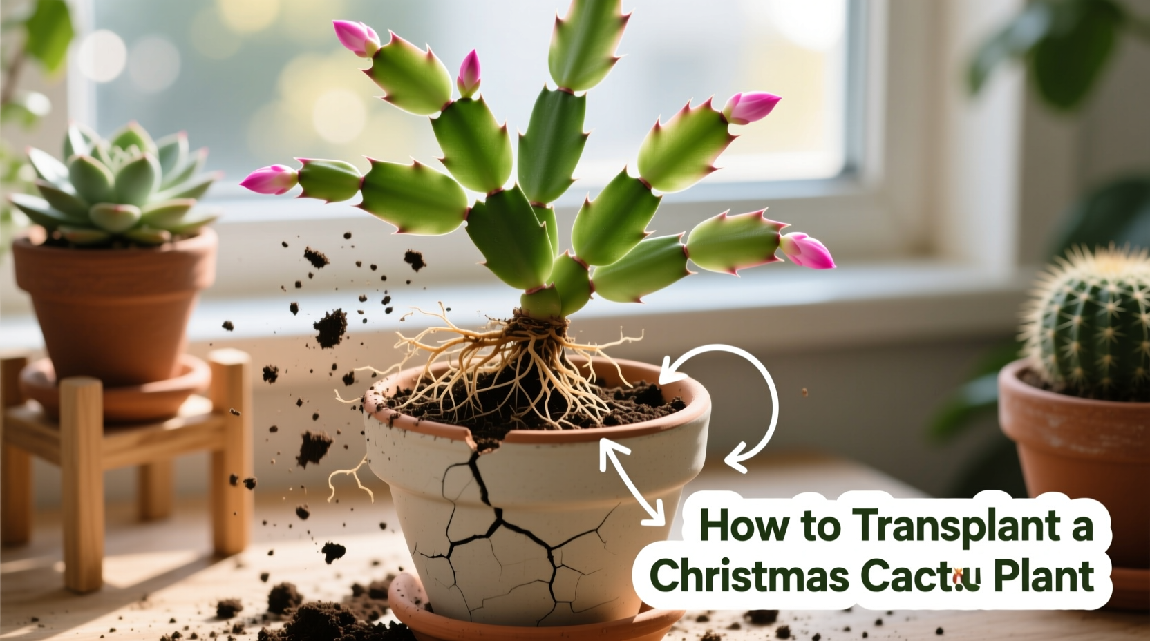 How to Transplant a Christmas Cactus Plant
