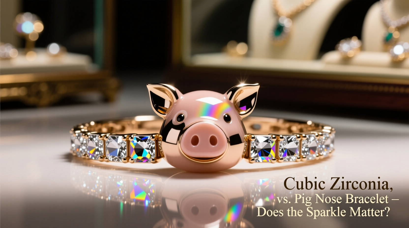 pig nose bracelet vs cubic zirconia does anyone really notice the difference in sparkle