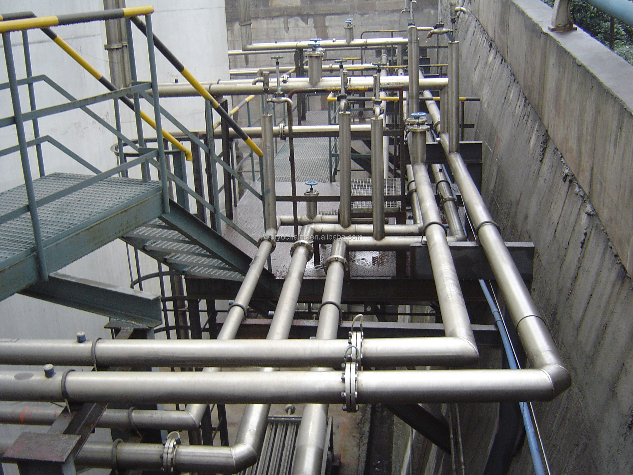 asme & ce认证的dn25高真空多层多屏蔽绝缘低温管道用于大型低温工程