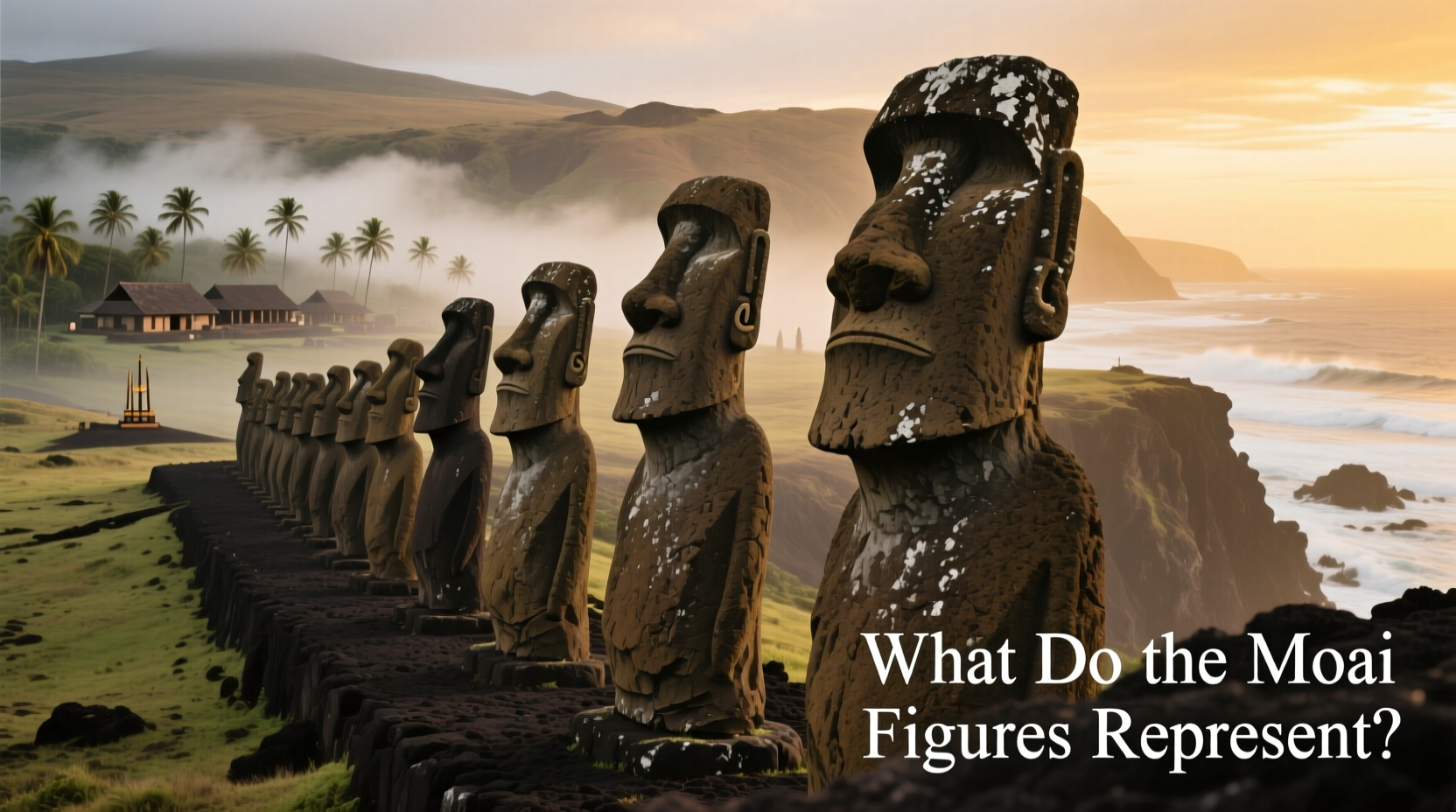 what do the moai figures of easter island represent quizlet