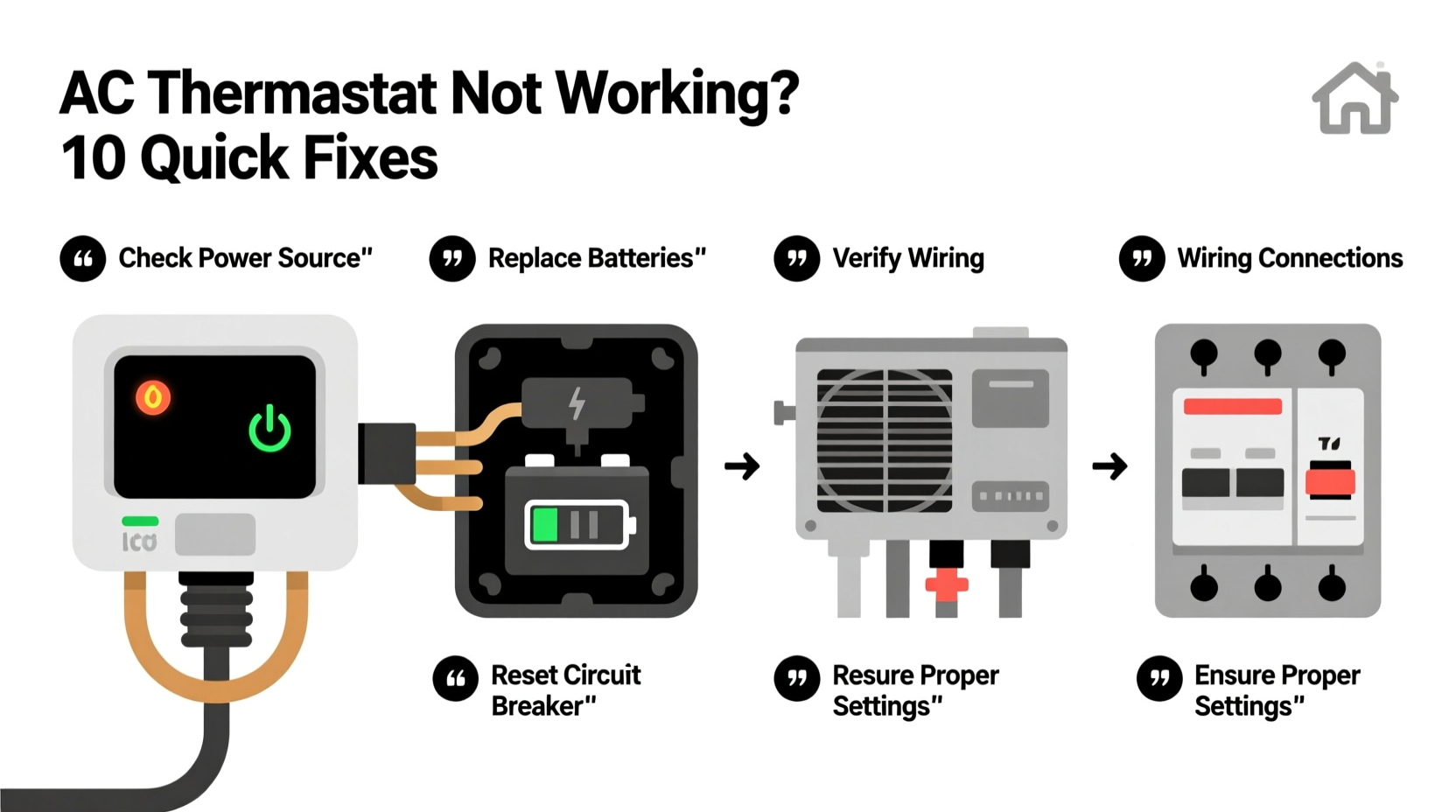 ac thermostat not working causes troubleshooting tips