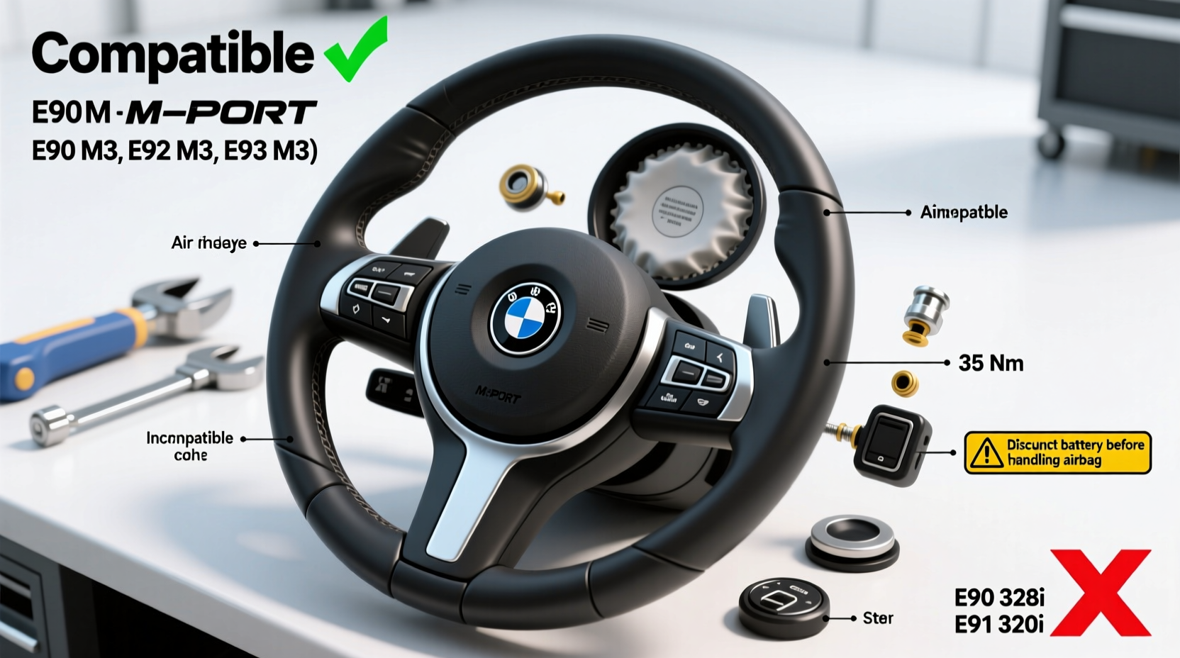 E90 M Sport Steering Wheel Install: Full Guide & Compatibility