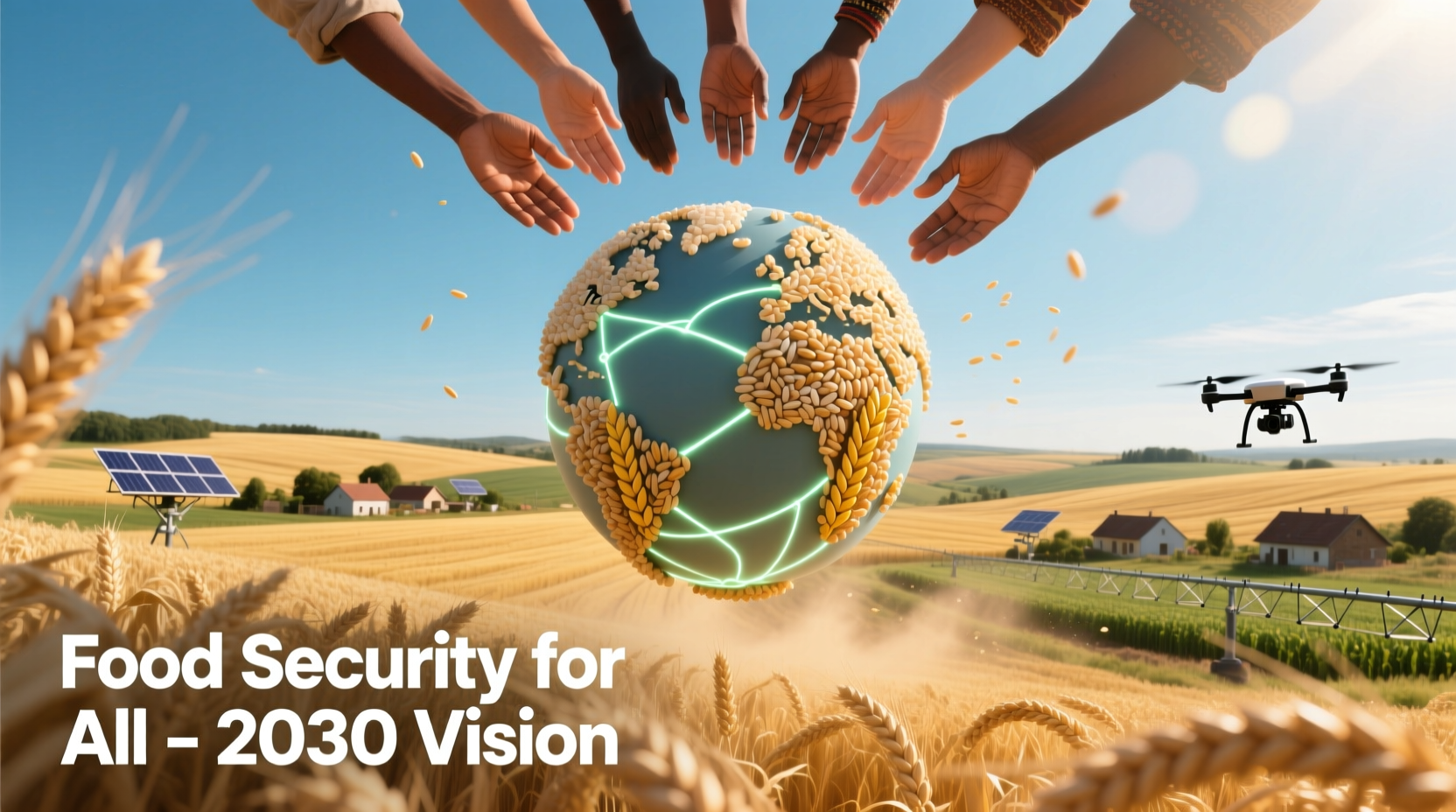 Global food security concept visualization