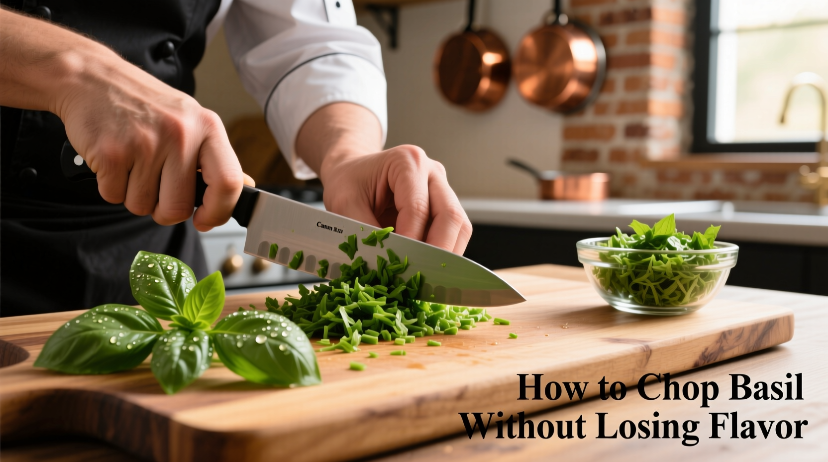 how to chop basil