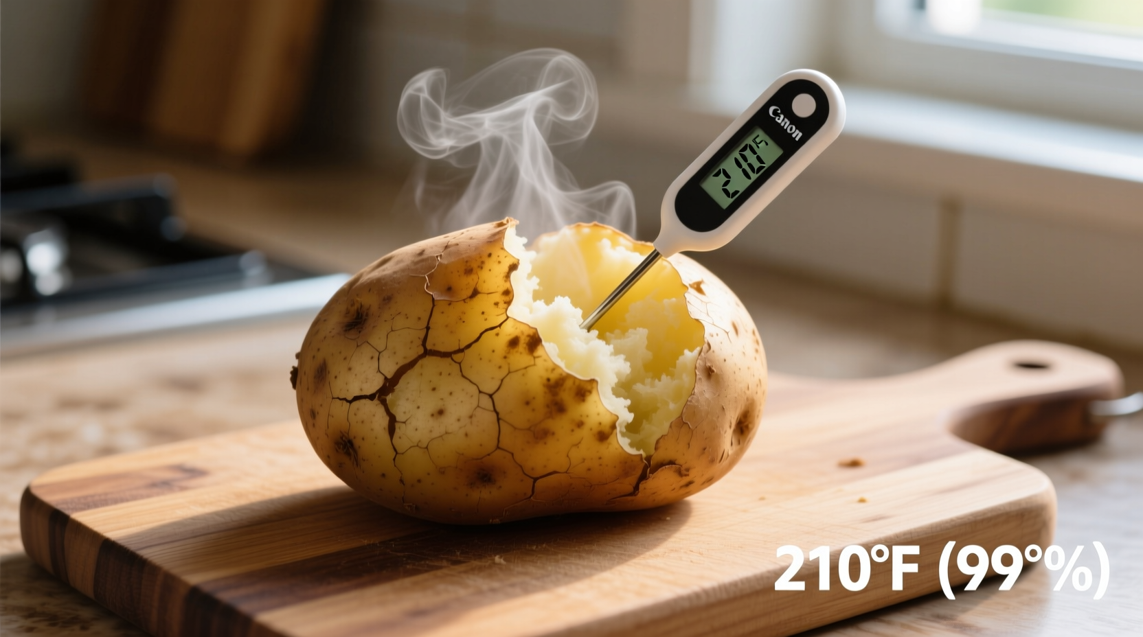what temperature should a baked potato be