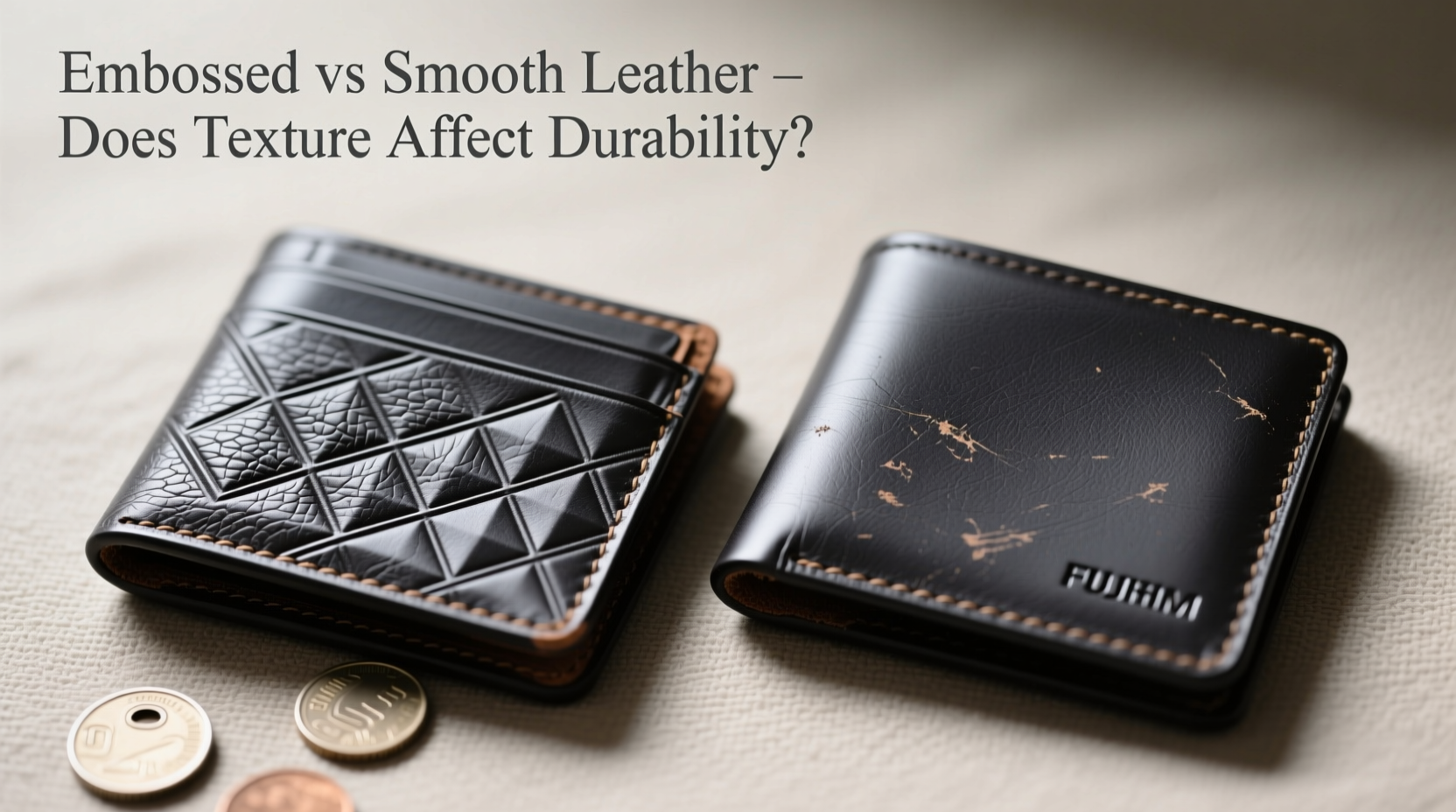 embossed vs smooth leather wallet does the texture actually matter for durability