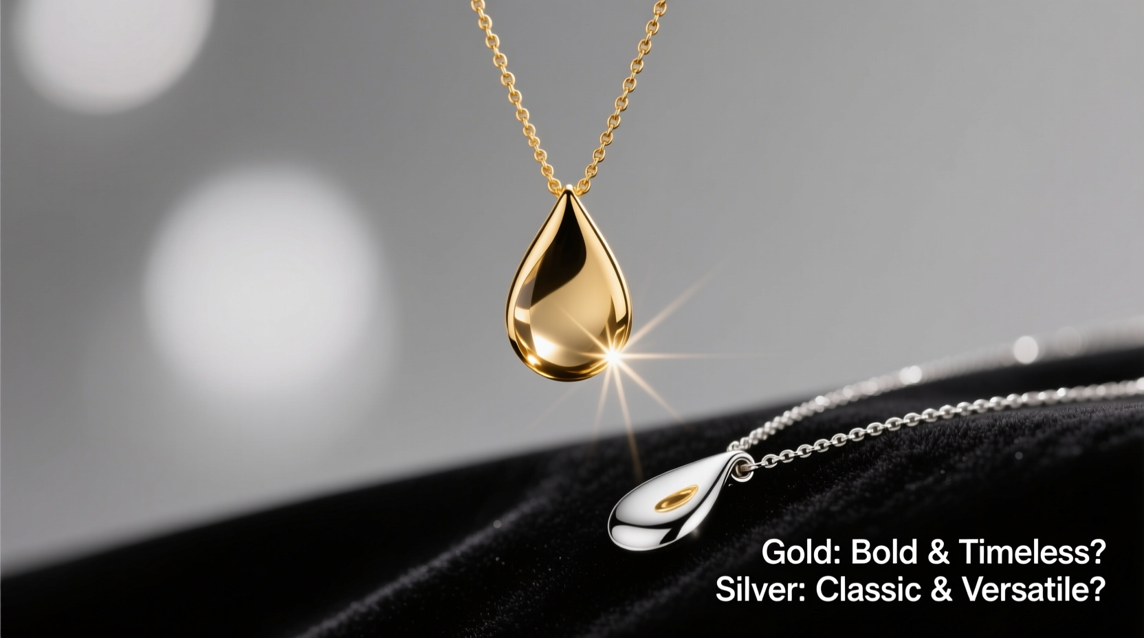 is a gold water drop necklace too trendy when should i just go with silver
