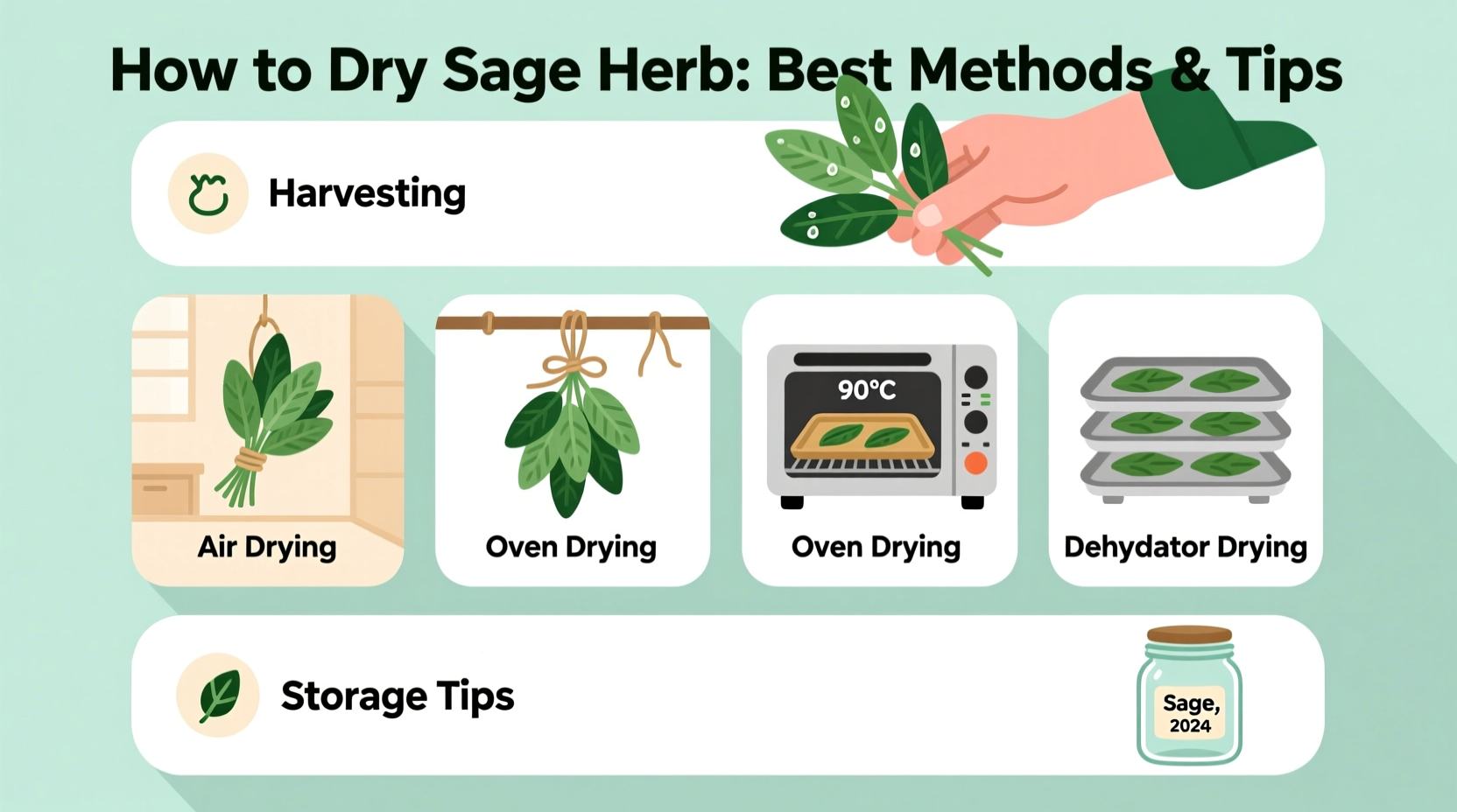 how to dry sage herb