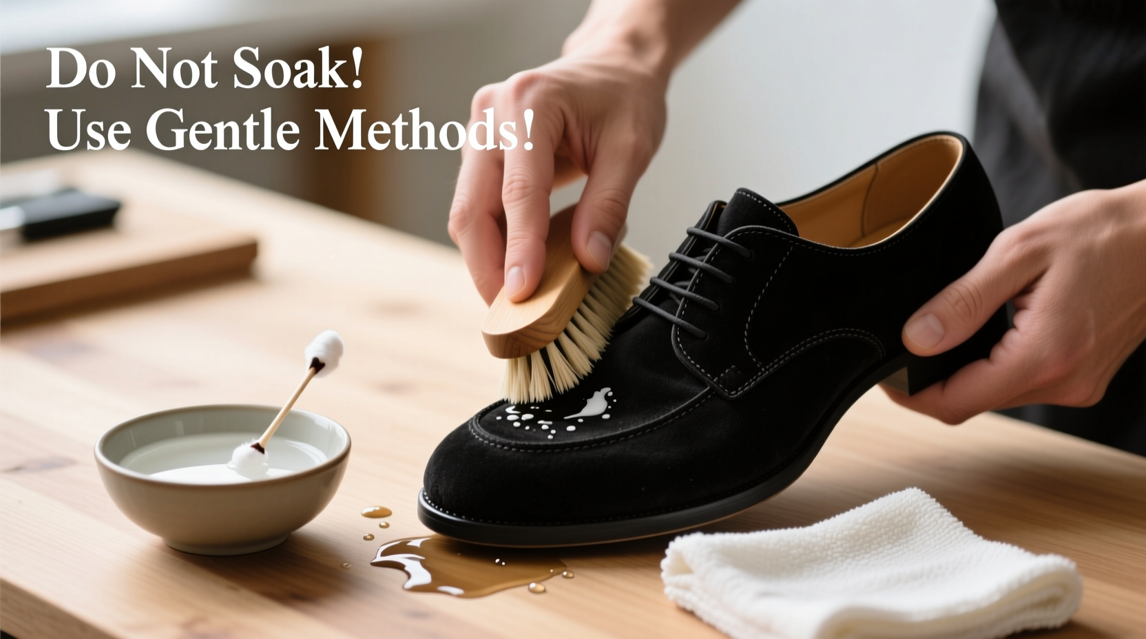 effective techniques for cleaning black suede shoes without damaging them