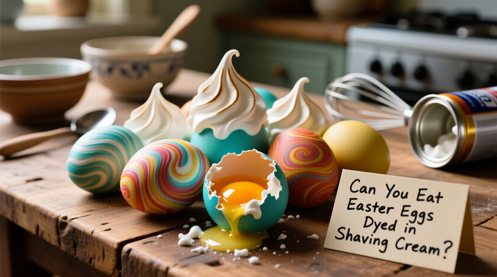 can you eat easter eggs dyed in shaving cream