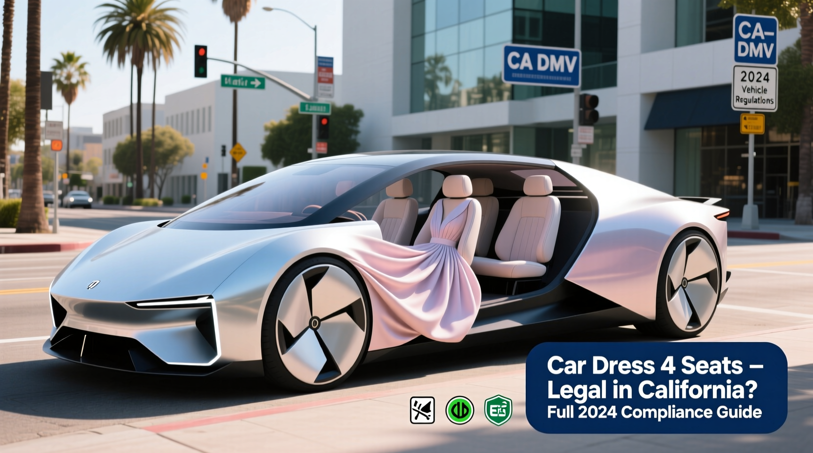 car dress 4 seats california legality