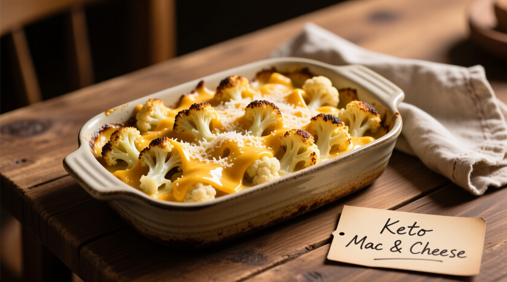 Keto Cauliflower Mac and Cheese: 6g Net Carbs Per Serving