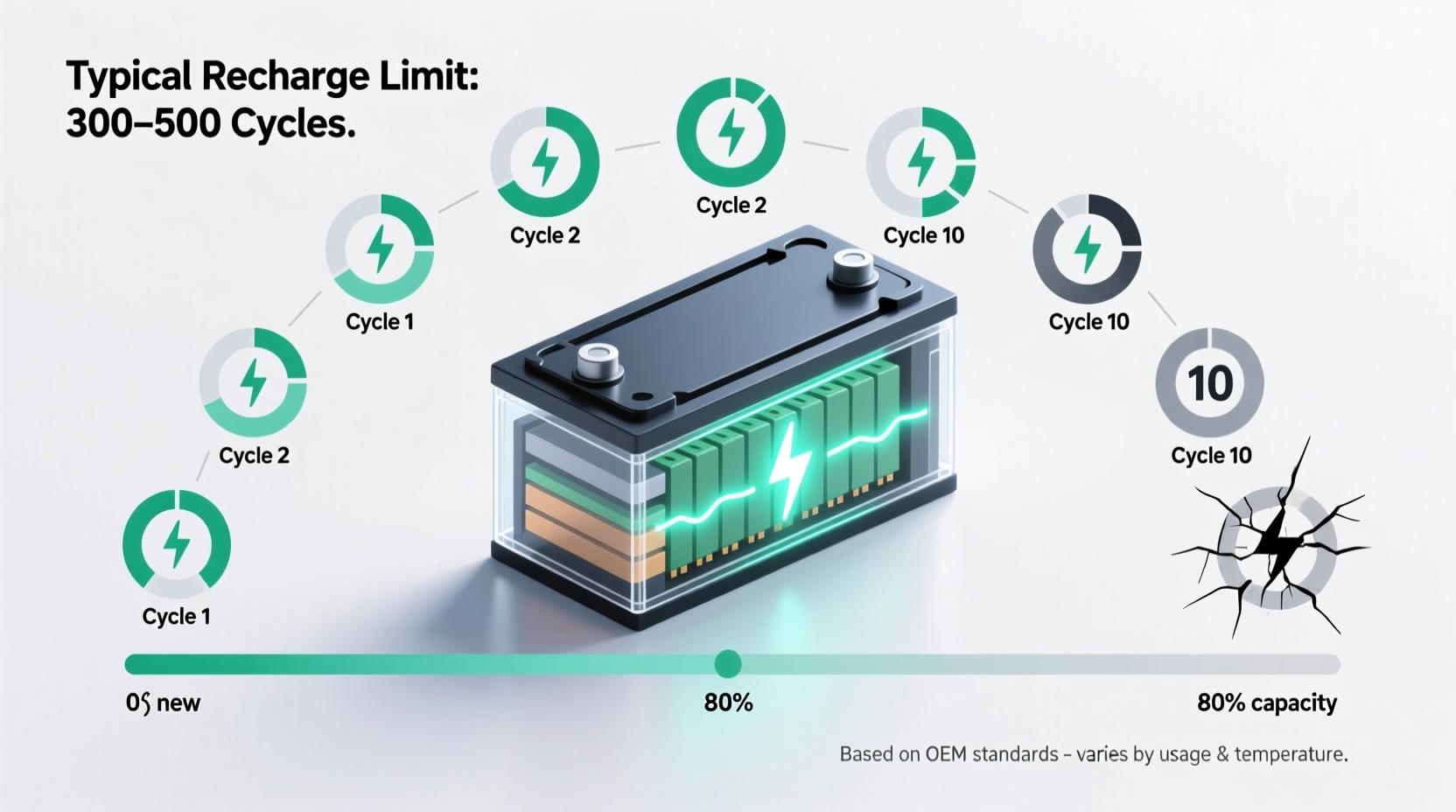 how many times can a car battery be recharged