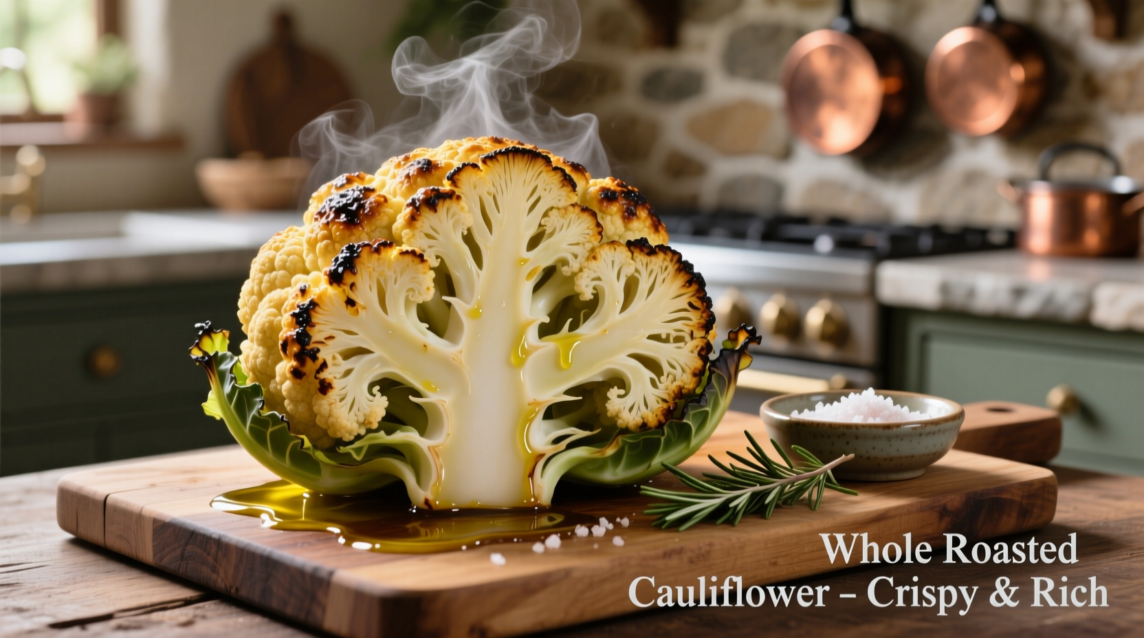 Perfect Whole Roasted Cauliflower Recipe in 50 Minutes