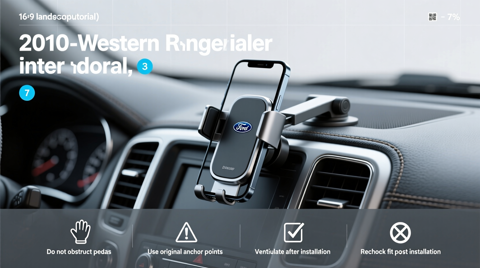 2010 ford ranger phone mount