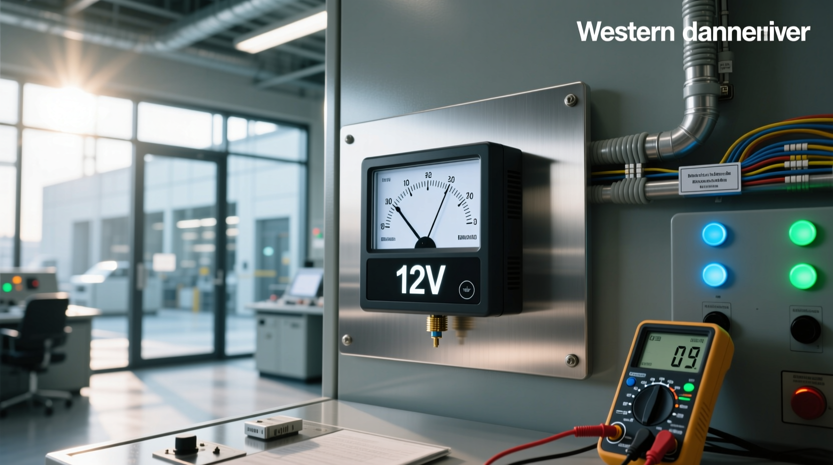12v digital meter with sensor guide