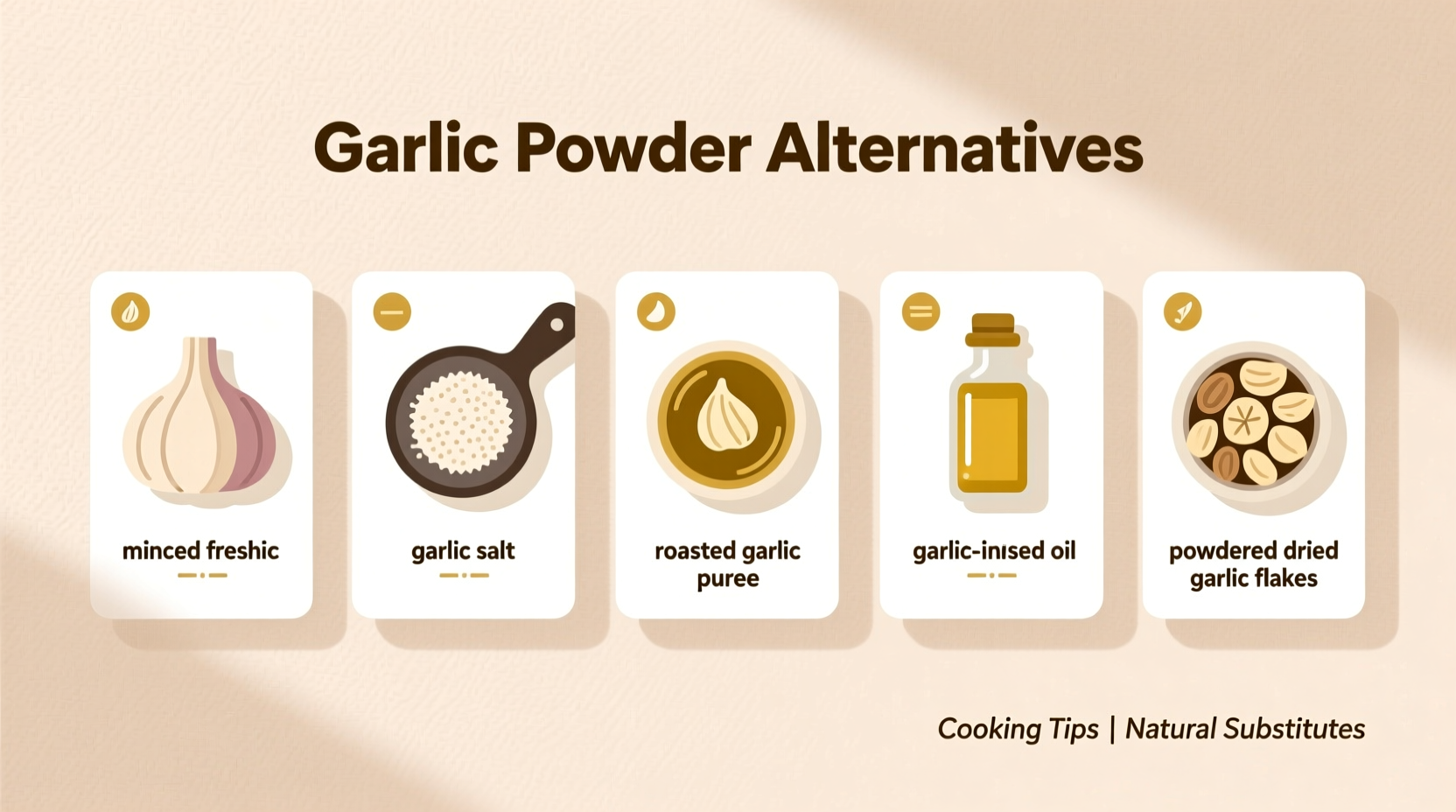 Garlic powder alternatives in cooking