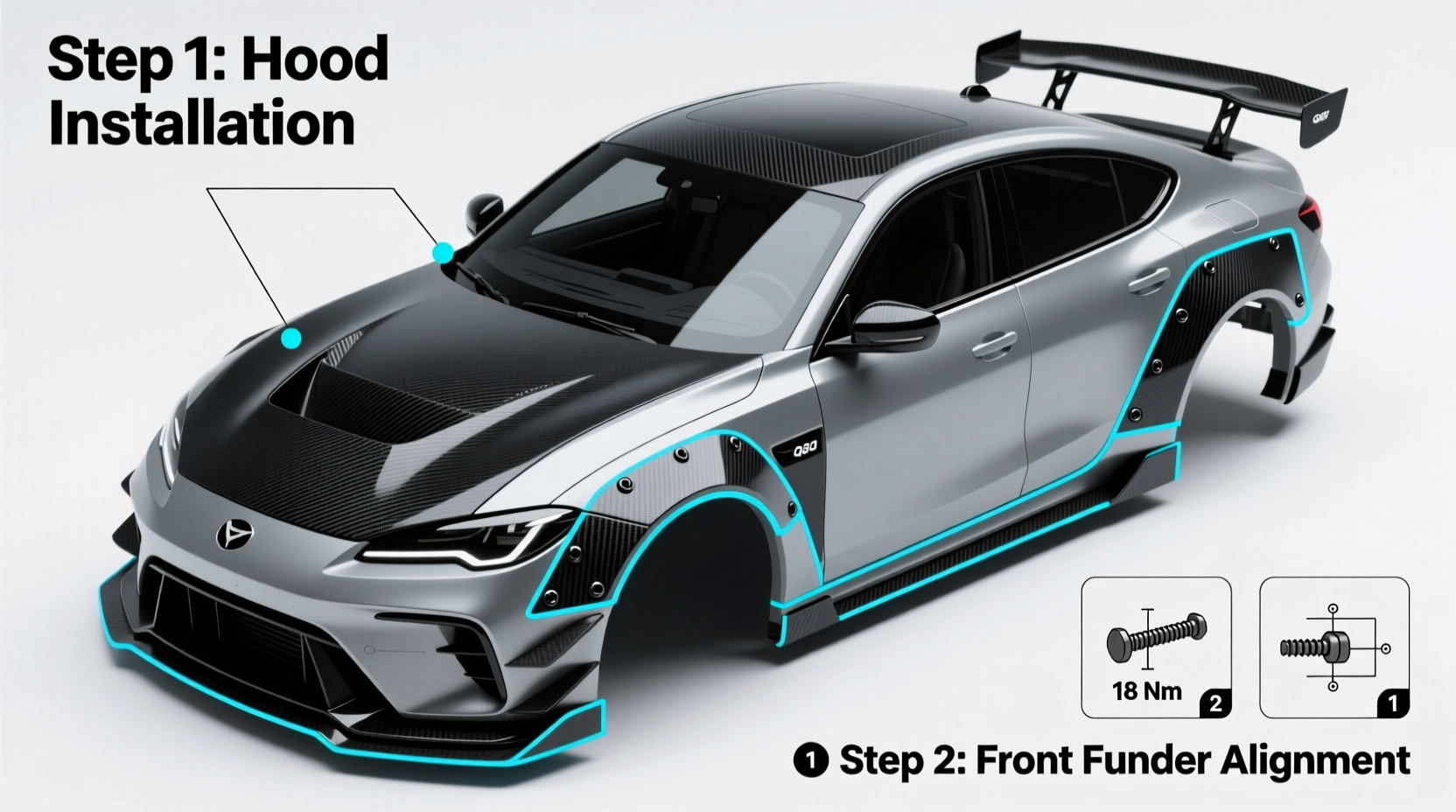 q60 carbon install guide