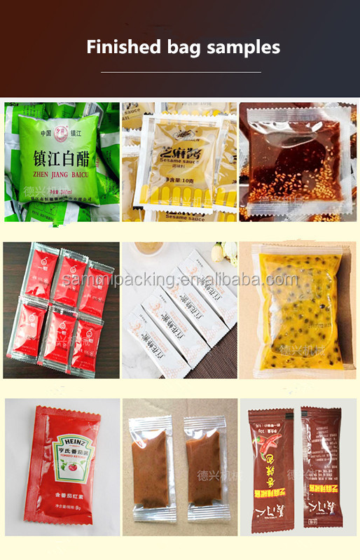 high efficiency jam peanut butter kerchup ketchup chili sauce tomato paste sachet packaging packing machine