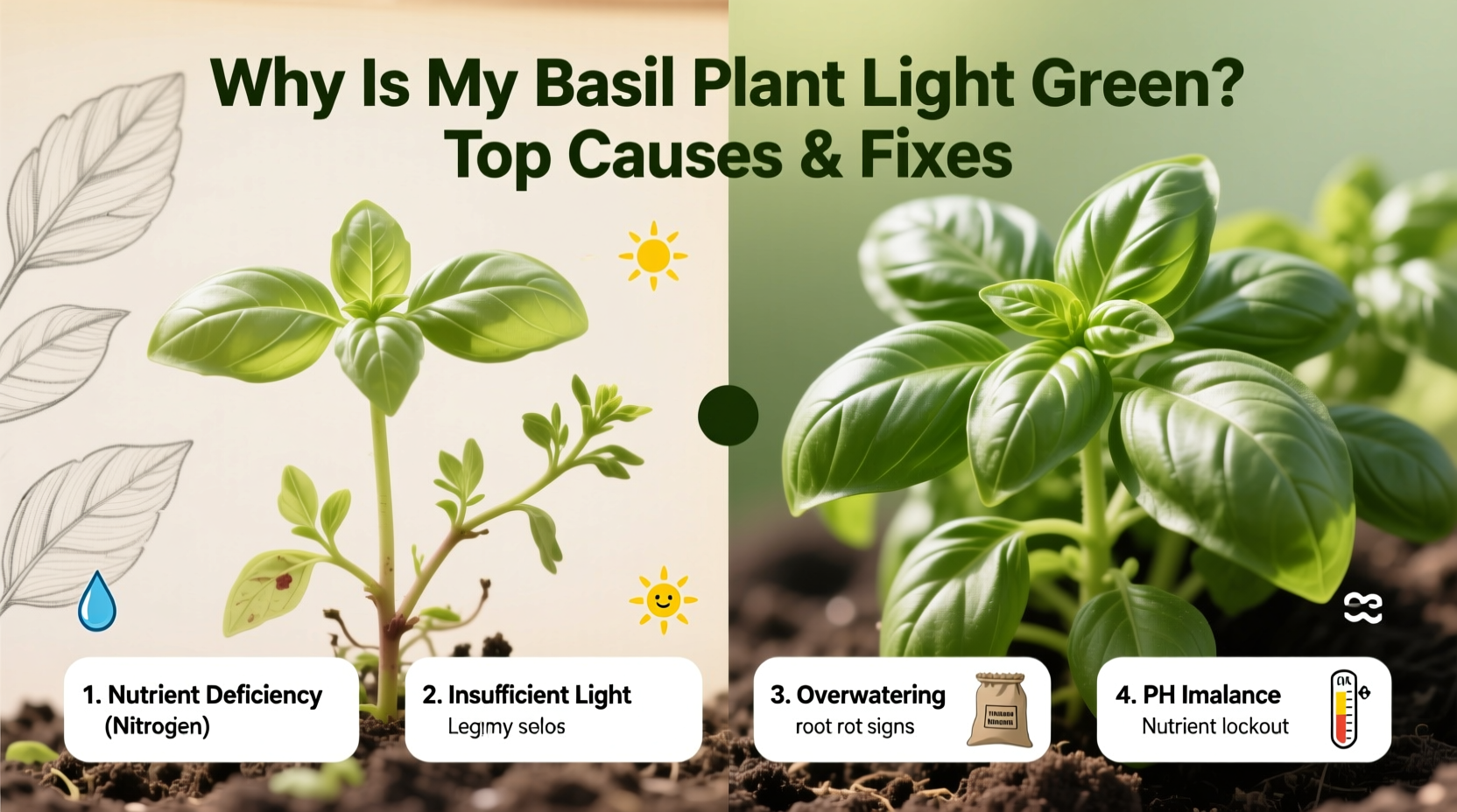 Why Is My Basil Plant Light Green? Top Causes & Fixes