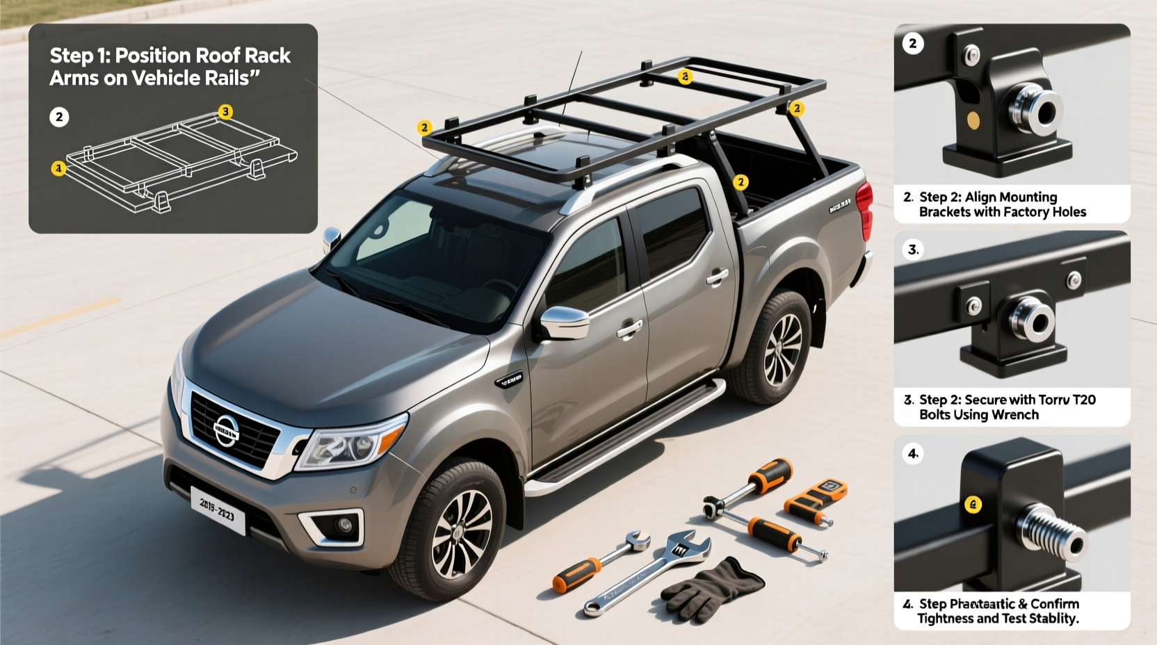 np300 roof rack install