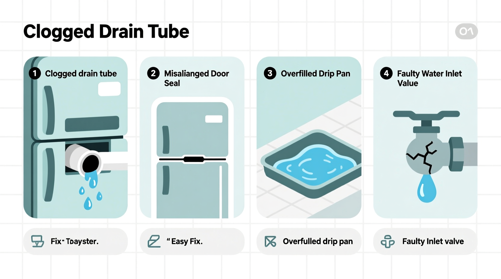 refrigerator leaking water common causes easy fixes 4
