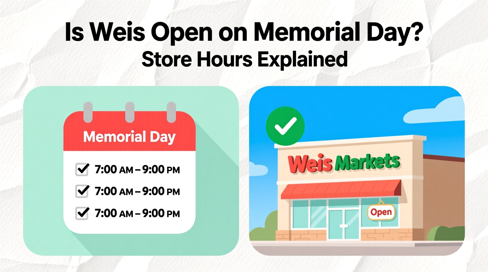 is weis open on memorial day