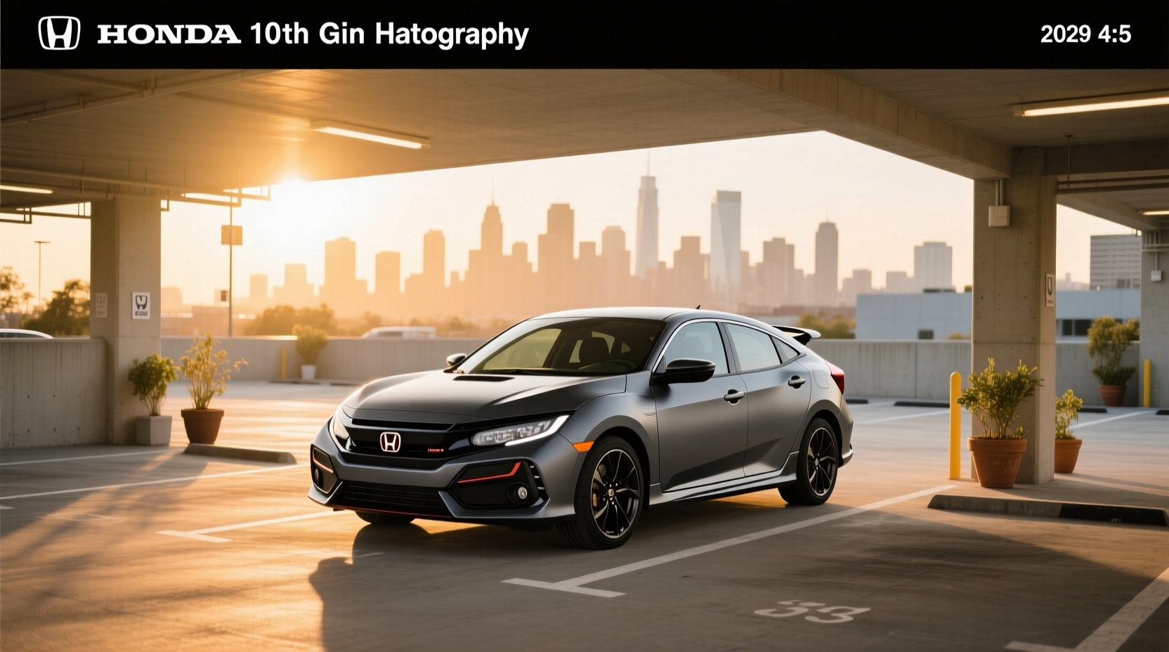 Honda Civic 10th generation hatchback front three-quarter view