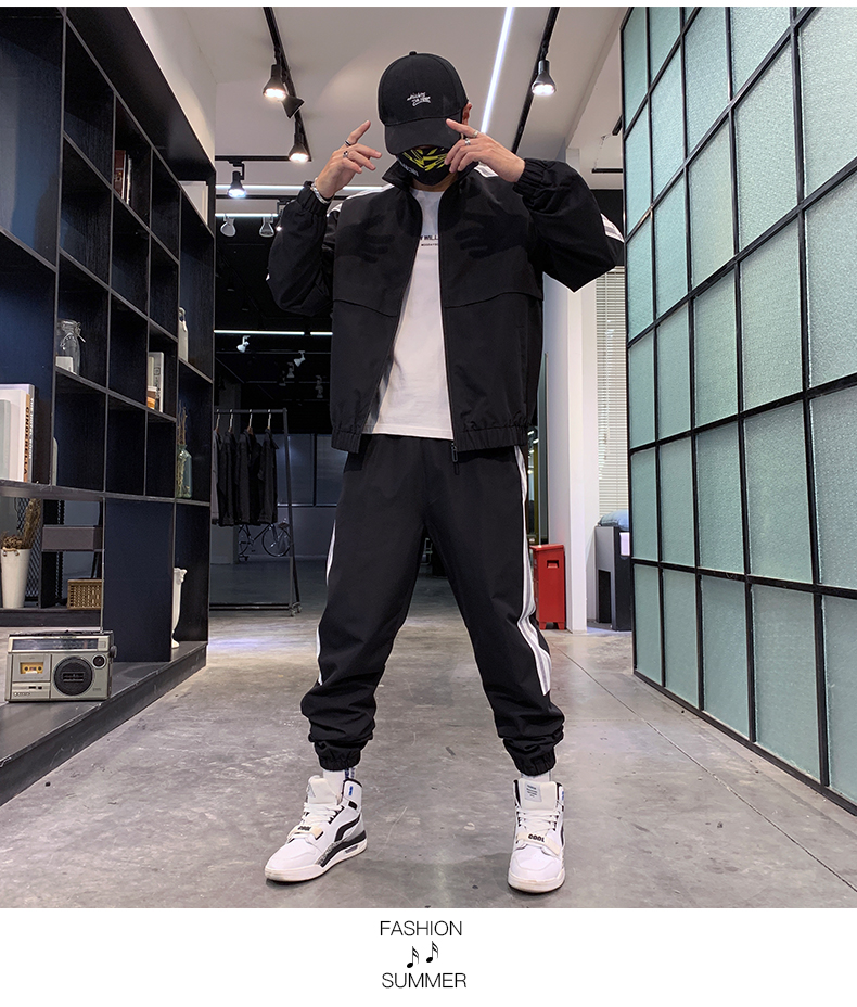 Mens plus Tracksuit Set Two Piece  Sports Wear Jogging Suit Autumn  Men Colorblock Outfits Gym CLothes Men streetwear tracksuit