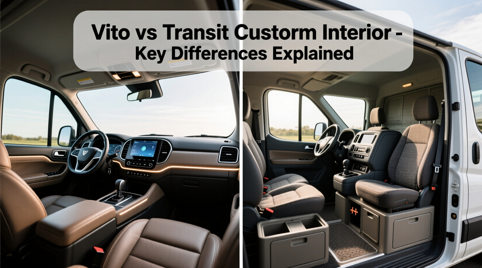 vito vs transit custom interior