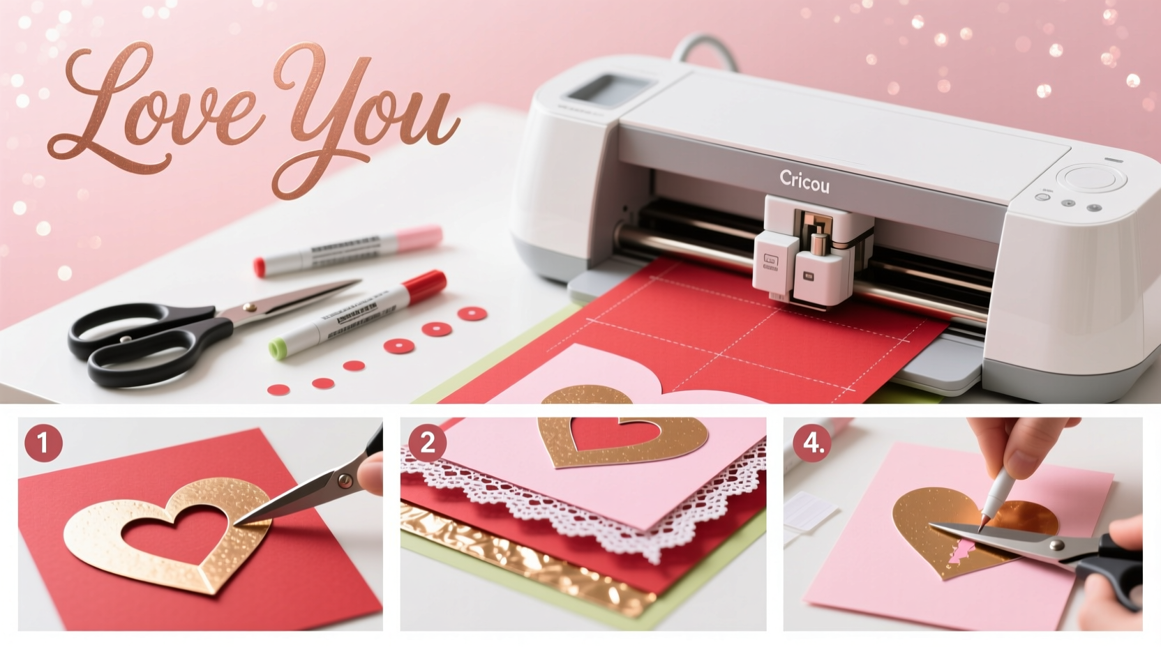 How to Make Valentine's Day Cards with Cricut
