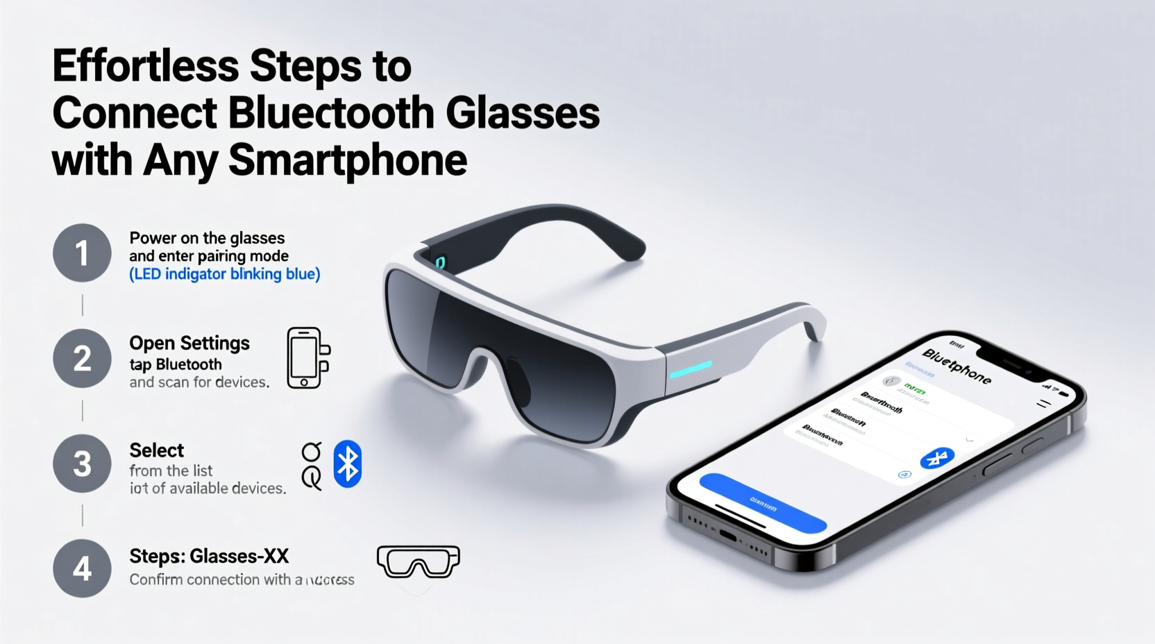 effortless steps to connect bluetooth glasses with any smartphone
