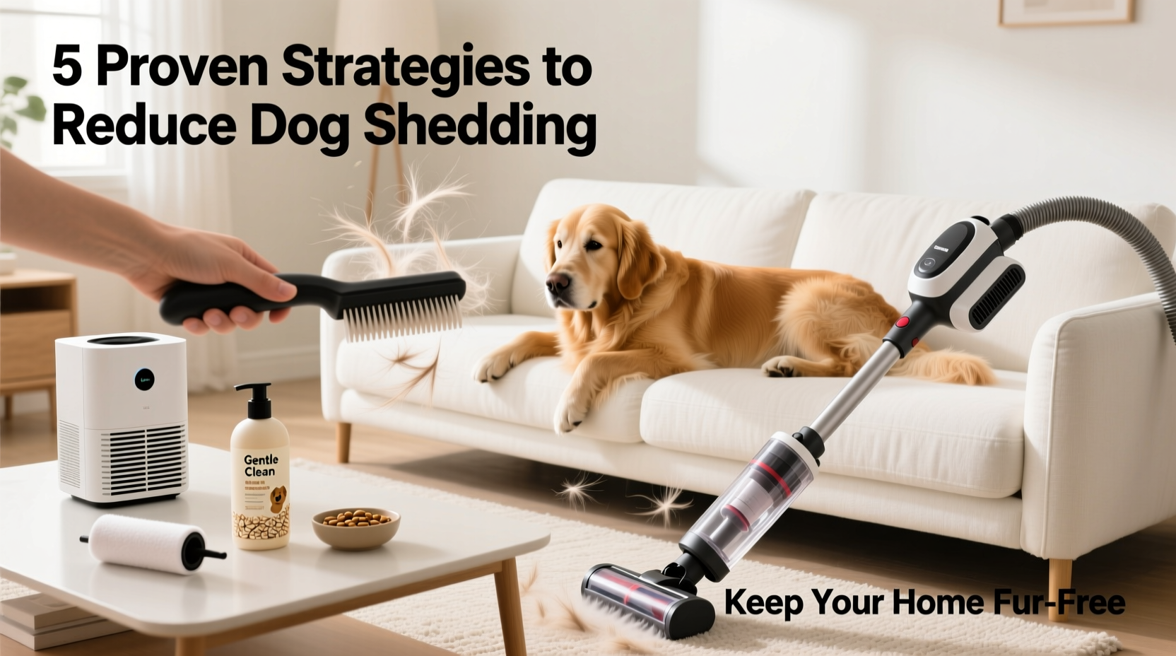 effective strategies to reduce dog shedding and keep your home fur free 2