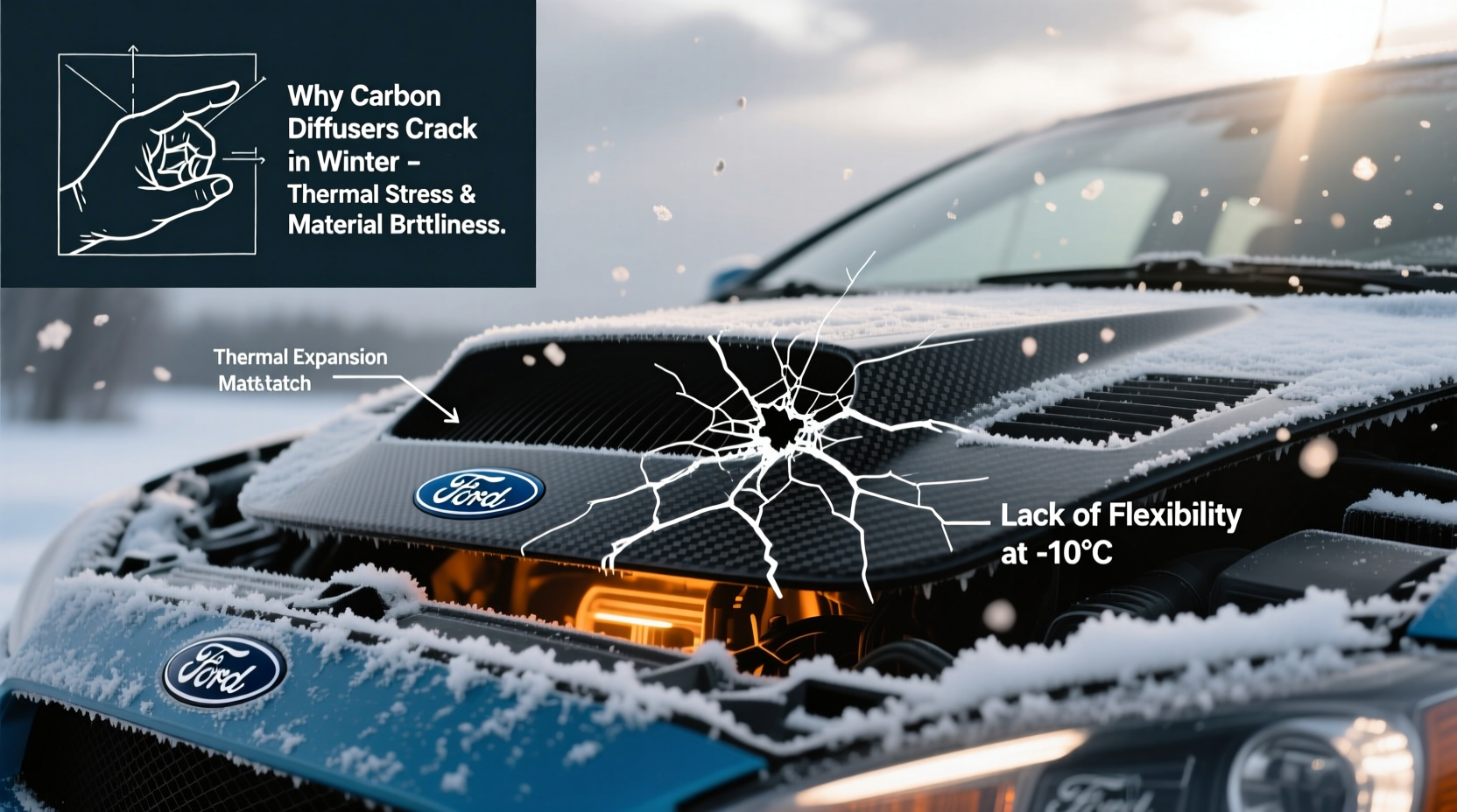 focus rs carbon diffuser crack winter