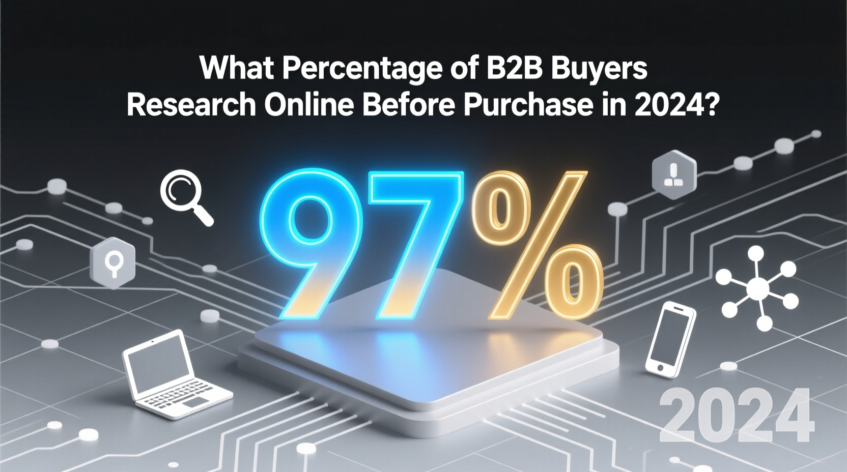 what percentage of b2b buyers research online before purchase 2024
