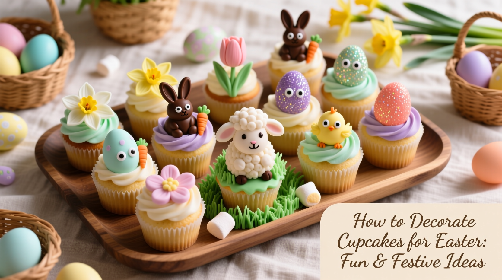 how to decorate cupcakes for easter