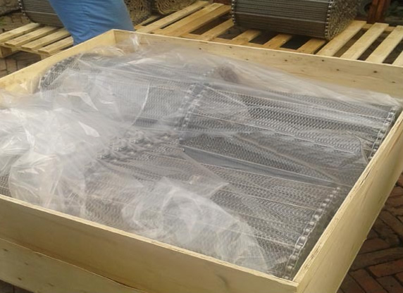 Stainless Steel Enrober Cookies Cake Conveyor Belt Wire Mesh Chain