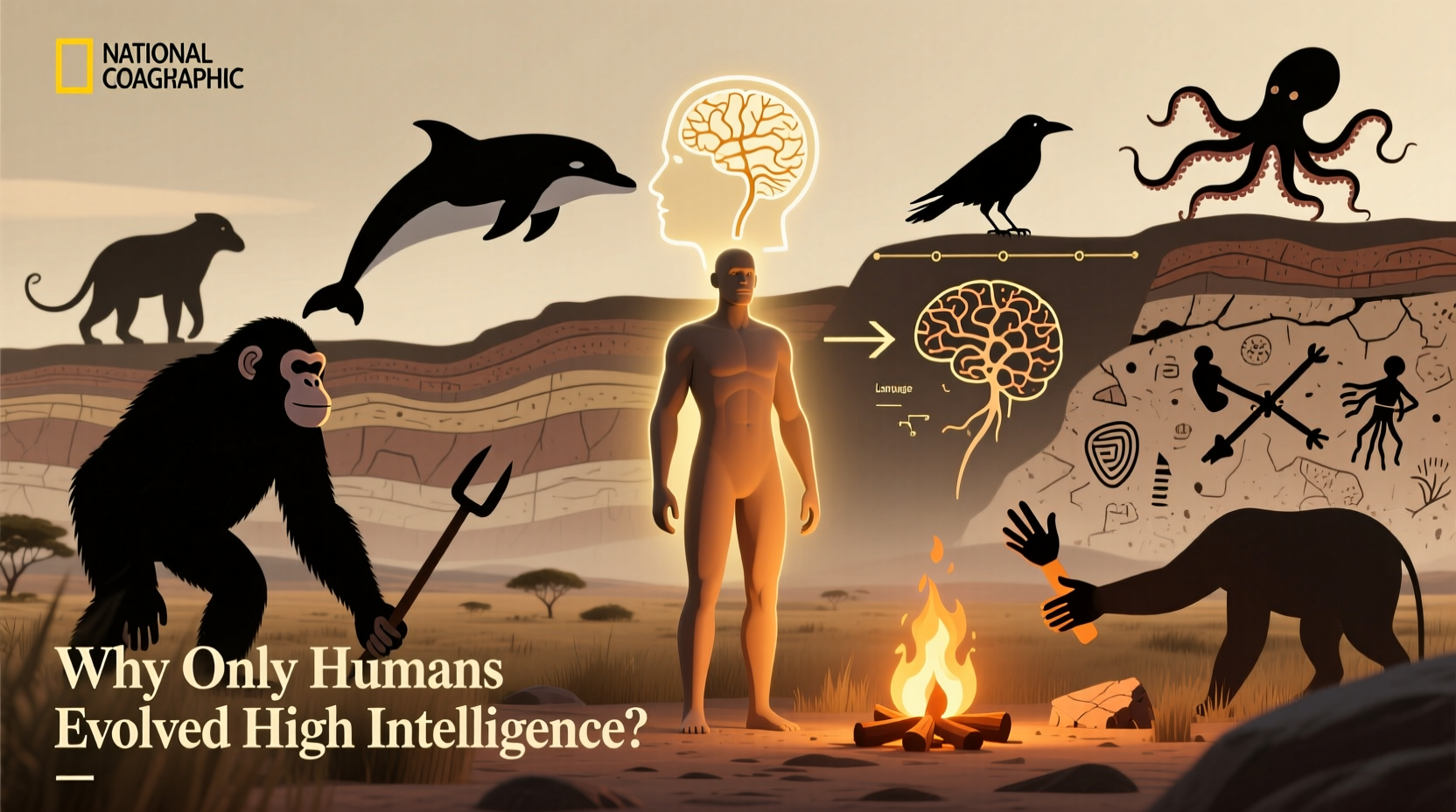 why only humans evolved high intelligence exploring the reasons