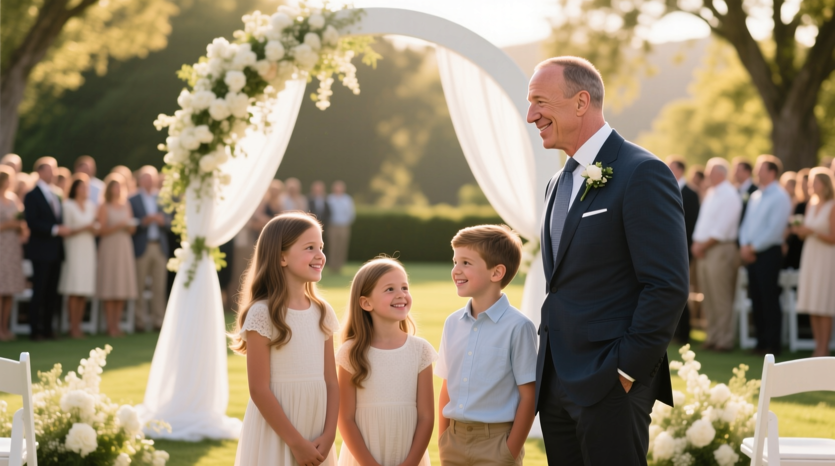 did bezos kids go to his wedding