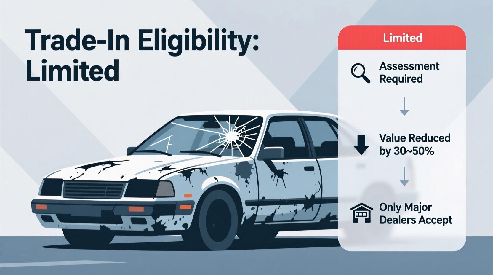 can i trade in a salvage title car