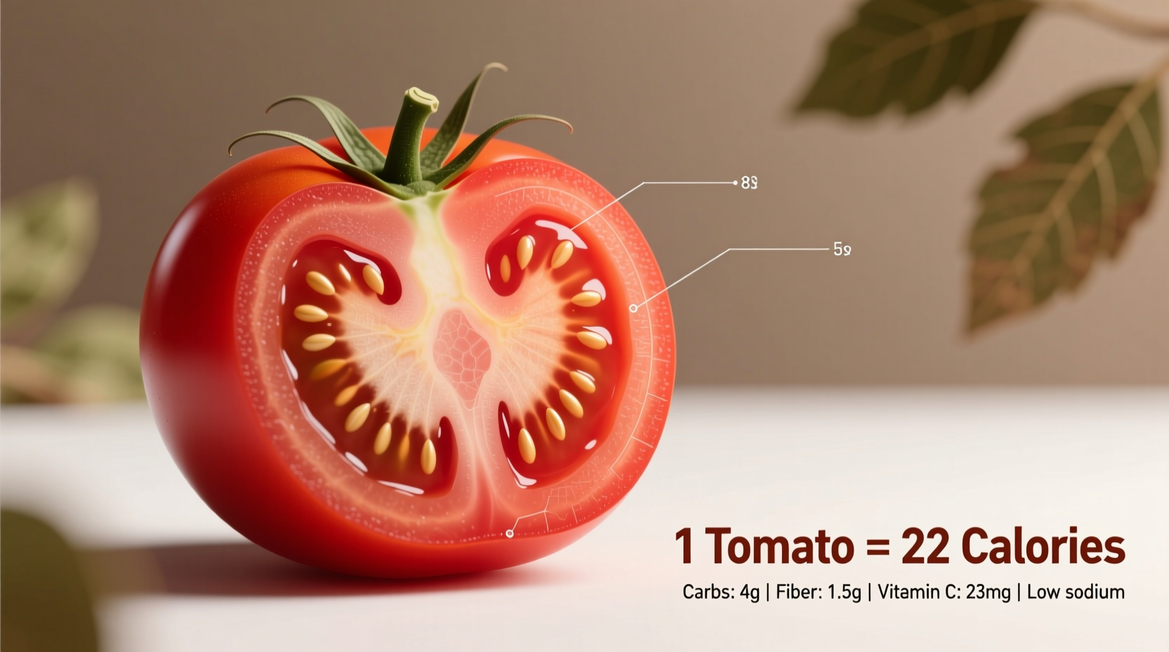 calories of 1 tomato