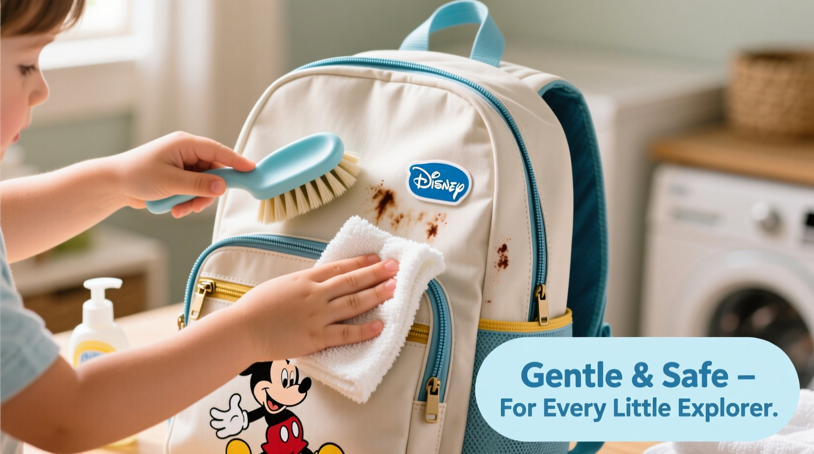 Disney backpack - clean in and out - EUC - used once BAGSBIN1 Backpacks on Disney Rides: What You Need to Know | TikTok main image 4