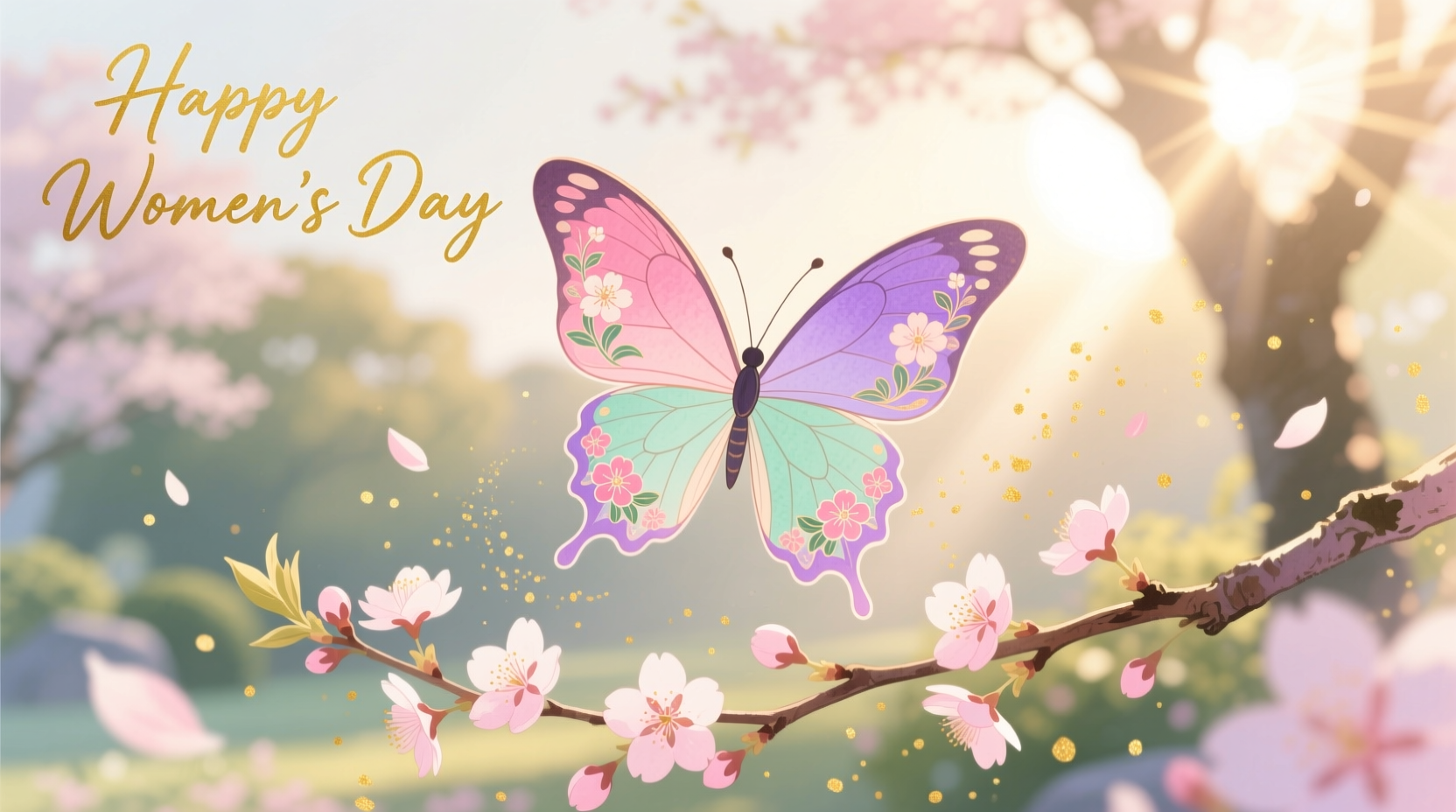 happy womens day butterfly