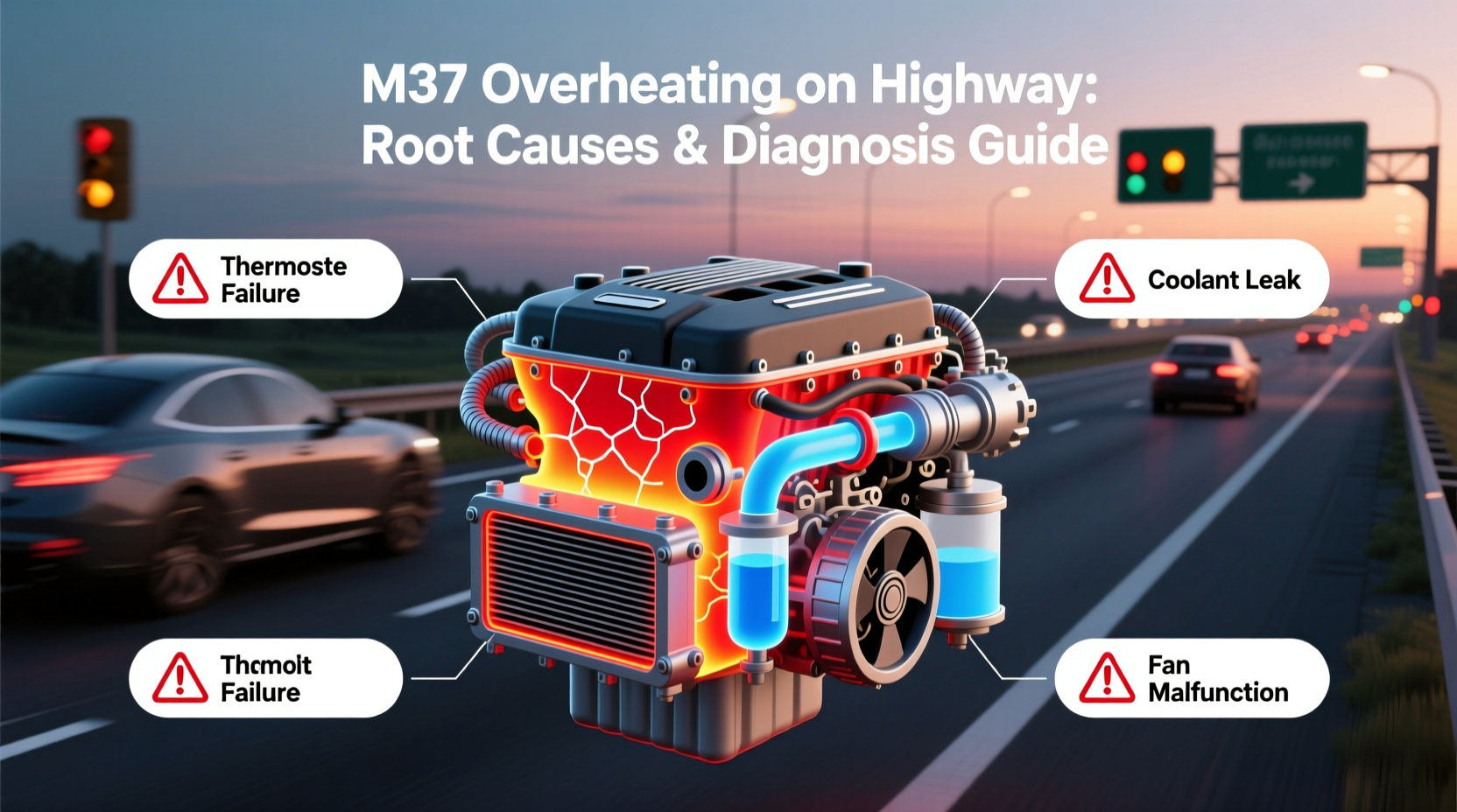 m37 overheating highway diagnosis